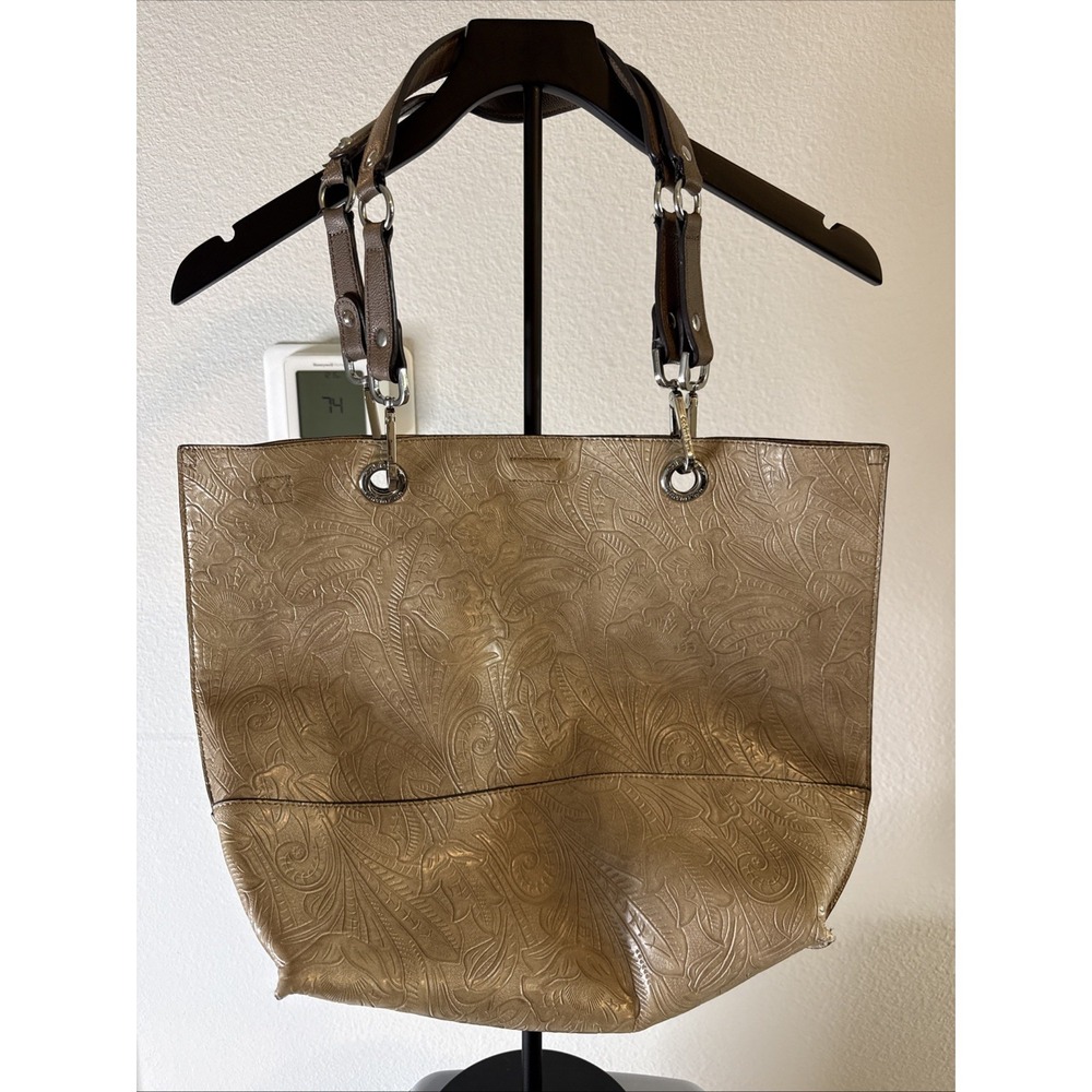 Calvin‎ Klein Bag Rose Floral Tote With Shoulder Straps Tan
